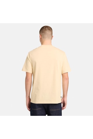 Timberland Garment Dye Logo Graphic Erkek T-shirt-32651 Krem