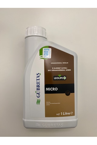 Leolife Mıcro Sıvı Organomineral İz Element Gübresi - 1 Litre Sararma Giderici, Tam Kapsamlı Mikro Besini