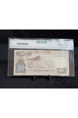Türkiye 1979 100 Türk Lirası 6. Emisyon Cga 67 Gem Uncırculated Atatürk & Ağrı Dağı