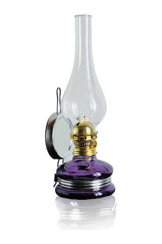 Nostaljik Gaz Lambası Büyük Boy Mor