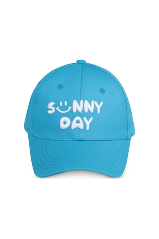 Civil Boys Sunny Kabartma Nakış 2-5 Yaş Çocuk Erkek Kep Şapka - Mavi