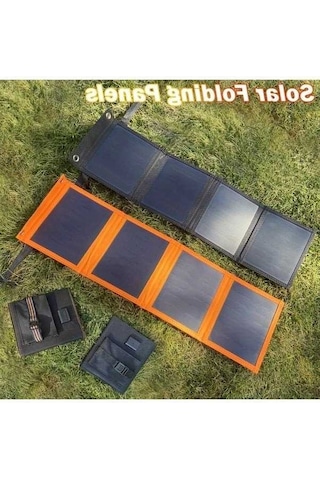 Trendooze 30w Gaojunshop01 Portatif Katlanır Solar Panel Usb Şarj Aleti Kamp Seyahat Acil Durum Koyu Renk