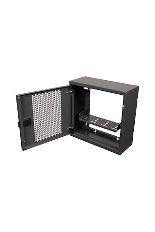 Alfafonet Wifi Box 280 Duvar Tipi Modem Ve Wifi Kutusu 280x120x280 Mm Antrasit Gri Perfore Metal Kapak Montajlı
