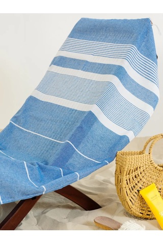 Gang Büyük Plaj Havlusu 90x180 Cm Pamuk Hint 391924863 MAvi