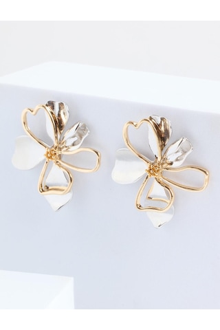 Jimmy Key Jimmy Key Karışık Parlak Metal Çiçek Figürlü Zarif Küpe 6sw435692999 Çok Renkli