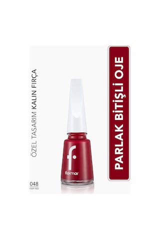 Flormar Nail Enamel Mineralli Klasik Parlak Oje 048 Fiery Red