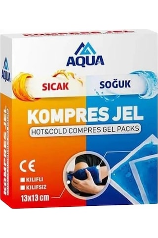 Aqua Termojel Sıcak Soğuk Kompres Kılıf Kutulu 13cm X 13cm - 10 Adet Çok Renkli