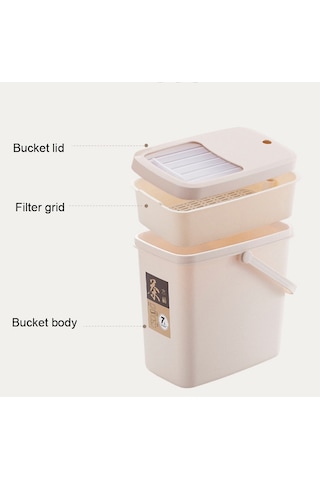 Sones Ofis Plastik Çay Artığı Kovası Çay Atık Kovası İtmeli Kapaklı Taşınabilir Çöp Kutusu, Stil: 10l Diğer