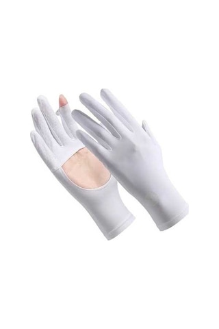 Pazly 2'li Paket Yaz Buz İpek Eldiven Kadın Uv Koruma Güneşten Koruyucu 1 Adet 1 Adet