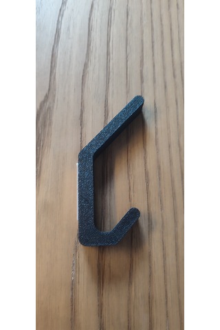 Hepsi3boyutlu - 5 Adet Siyah Kanca Askılık Siyah