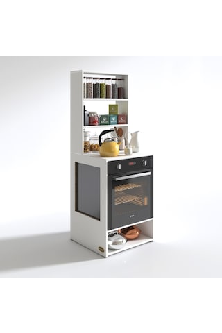 Kenzlife ankastre fırın dolabı ismihan byz 165*60*56 mutfak raflı
