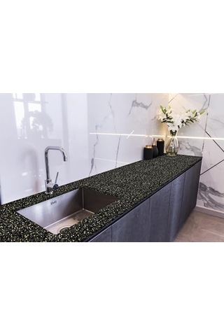 Üstü Kaplama Folyosu Mutfak Tezgahı Kaplama Green 70 Cm X 4 Metre Çok Renkli