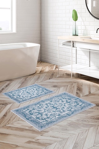 Alanur Trend Kaymaz Taban Dijital Banyo Takımı Kt460 Mavi