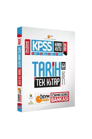 2026 KPSS Önlisans/Ortaöğretim Kara Kutu Tarih TEK KİTAP ÖSYM Çıkmış Soru Bankası Konu Özetli Çözüml