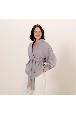 Chakra Mamie Kimono Sıcak Gri