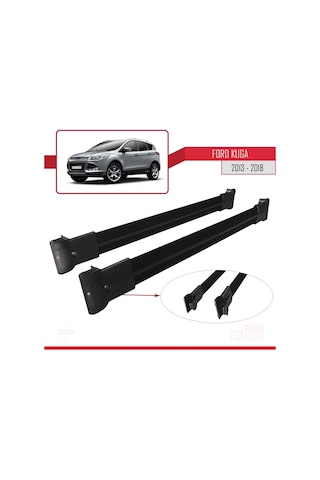 Ford Kuga 2013-2018 Arası Fly Model Ara Atkı Tavan Barı Siyah