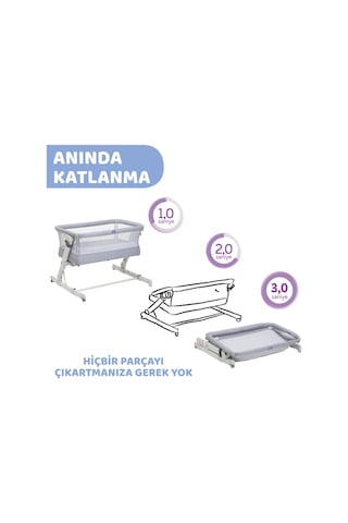 Chicco Next2me Pop Up Anne Yanı Beşik 07079299720000 Gri