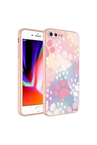 Apple Uyumlu iPhone 7 Plus Kılıf Kamera Korumalı Desenli Sert Silikon Zore Epoksi Kapak NO4