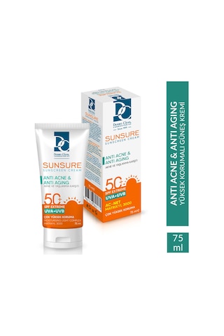 Dermo Clean Sunsure Anti Akneli Cilt Güneş Kremi SPF 50+ 75 ML