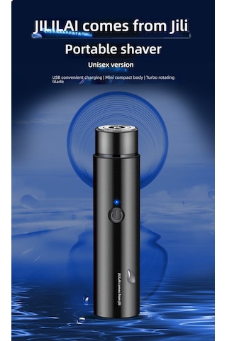 Taşınabilir Mini Elektrikli Tıraş Makinesi, Şarjlı Mavi