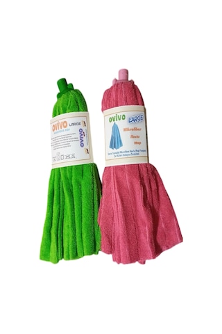 Ovivo Large 2 Adet %100 Komşu Çıldırtan Bez Mikrofiber Büyük Boy Havlu Mop 90x64 Cm