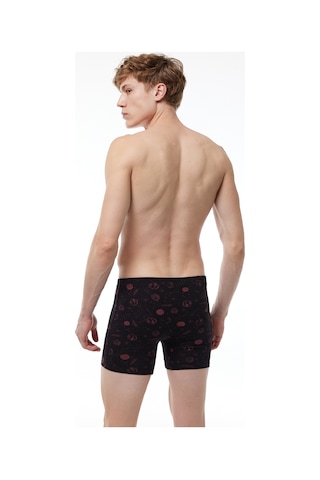 Malabadi Erkek 3 Lü Siyah Desenli Premium Collection Modal Uzun Boxer 3m250 Siyah Desenli
