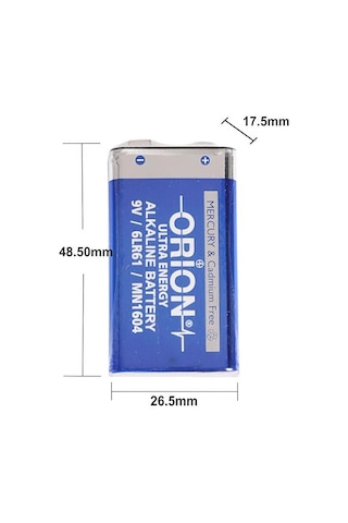Orion 9v Alkalin Pil Dökme