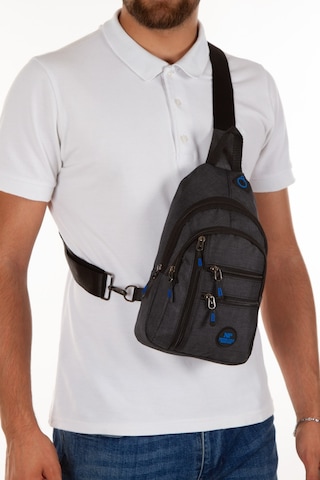 Newish Polo Keten Kumaş Usb Kulaklık Çıkışlı Fermuarlı Göğüs Ve Omuz Çantası New122 - Siyah - Sarı