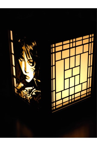 Serie Lumina Shoji Masa Ve Gece Lambası - Modern Portre Klasik Zen Kafes Japon Feneri Sıcak Led Ambiyans Işığı Siyah