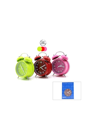 Twin Bell Metal Masa Çalar Saat 10 Cm Sarı