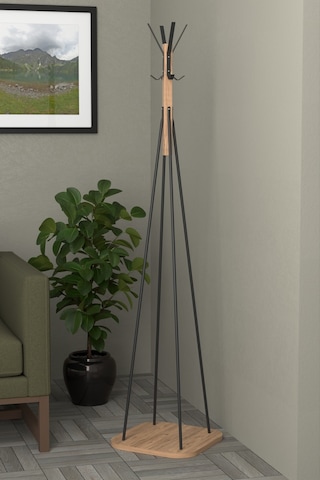 Retodesign Portmanto Askı Ayaklı Elbise Askısı Fortmanto Askılık 1799a Siyah - Atlantik Çam