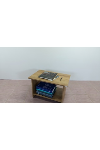 KOBİÇ RAFLI OFİS SEHPASI 60X45X45 CM (MEŞE)
