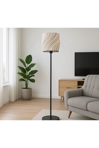 Luna Lambader Salon Oturma Odası Şık Modern Şapka Kısmı Plastik Beyaz