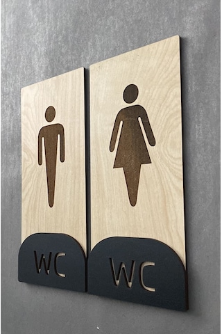 Meşe Serisi Natural Dikey WC Yönlendirme Seti