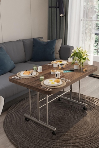 Avenza Living 70 110 Tekerlekli Orta Sehpa Antrasit - Ceviz