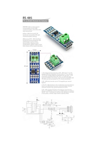 Gözelerelektronik-Max485 Ttl-Rs485 Seri Haberleşme Dönüştürücü Modülü
