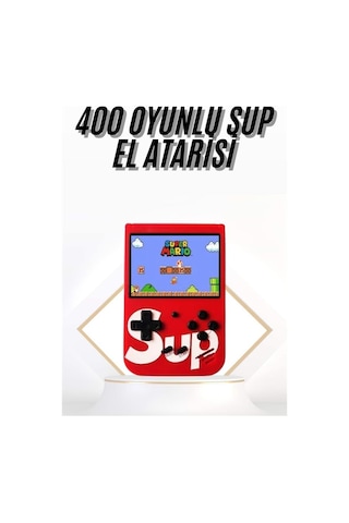 Çocuklara - 481 - Özel Tnabilir Sup El Atarisi 400 Oyunlu Nostaljik - Spt-gld - Oyun Konsolu