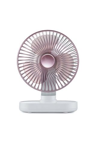 D77 Masaüstü Otomatik Sarılma Hhead Fan Sessiz Taşınabilir Ev Ofis Yurt Usb Fan Gül Pembe 5689 Pembe