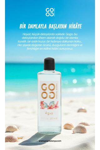 Gogo Aqua Kolonya 250ml Cam Şişe