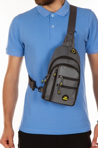 Newish Polo Body Bag Usb Çıkış Çapraz Göğüs Ve Sırt Çantası-gri Gri