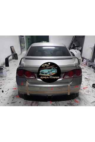Honda Civic Fd6 Rr Arka Tampon Eki Fiberglass Boyasız