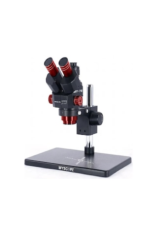Myscope My-7s Trinoküler Stereo Mikroskop 6.5x-58x Sürekli Zoom 360 Ayarlanabilir Elektronik Tamir Mikroskobu