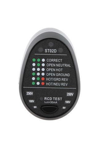 Qingmipy St02d Abs Soket Test Cihazı - Elektrik Devresi Polarite Kontrolü, Akım Sorunu Tespiti Ve Led Gösterge İle Güvenlik Kontrol Aracı