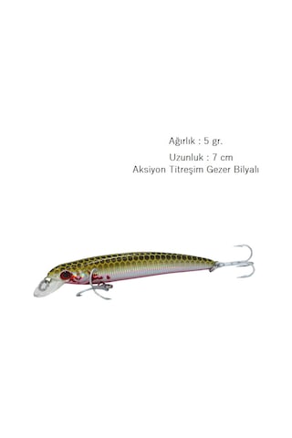 Rapala Lures Sahte Balık Yemi Suni Yapay Yem 5 G 7 CM