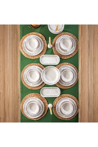 Perotti Good Stoneware Yemek Takımı 27 Parça 6 Kişilik Yemek Seti