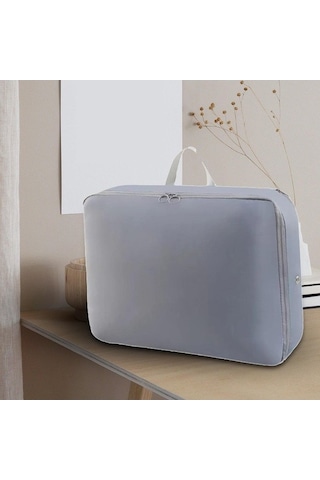 Trendooze Yüksek Kapasite Saklama Çantası, Bagaj Düzenleyici Giyim İç Koyu Gri Koyu Gri