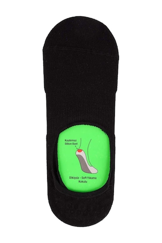 Jiber Erkek Bambu Babet Çorap 7001- 12 Adet Siyah