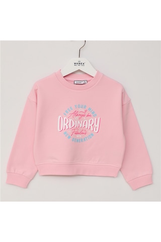 Wanex Kız Çocuk Uzun Kol Kalın Sweat - 32360 Pembe