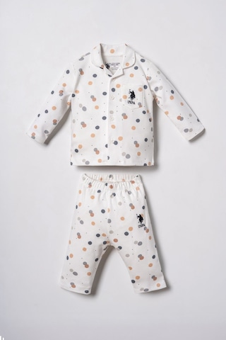 U.S. Polo Assn. Erkek Bebek Beyaz Gömlek Pijama Takımı Usb3107-c-v1 Usb3107-c-v1