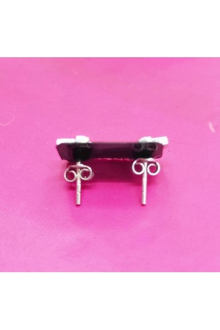 Oriental Kuyumculuk Jewellery Taşlı Gümüş Haç Küpe Gümüş